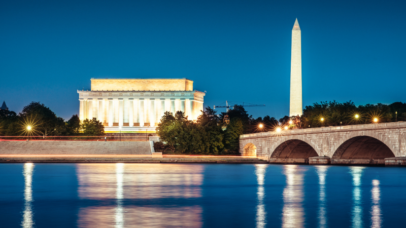 Washington D.C. Illuminated at Night 